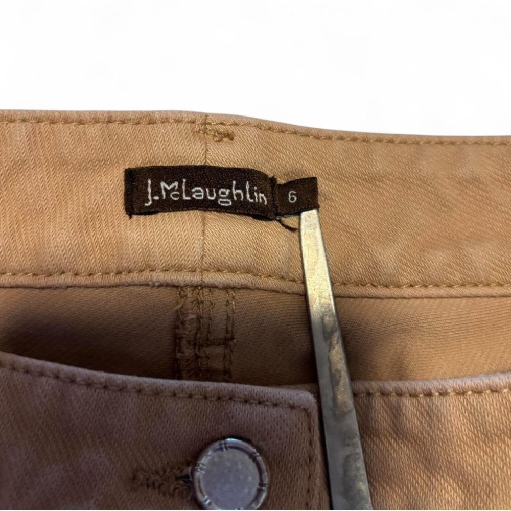 J.McLaughlin Lexi Jeans Sz 6 Tan Slim Ankle Mid Rise Stretch Denim Pants - Picture 4 of 5